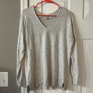 Grey sweater with dark speckles